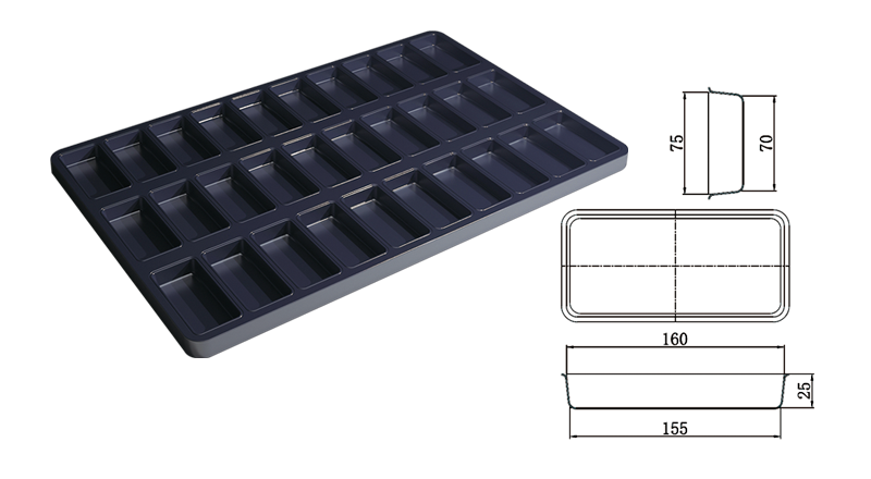 Rectangular Bread Mould-30 Indents