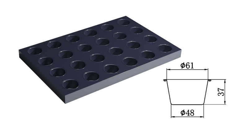 Round Cake Mould-24 Indents